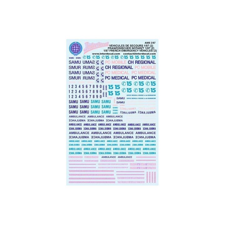 Decalcs vehicules de secours 2