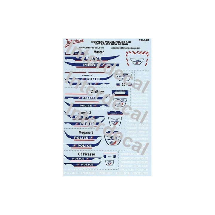 Decalcs vehicules de police new design