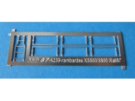 A239 rambardes photogravées pour autorail X5500/5800 Rail87 / R37 U150