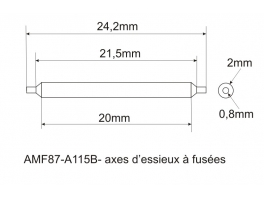 10 axes à fusées en laiton 2mm
