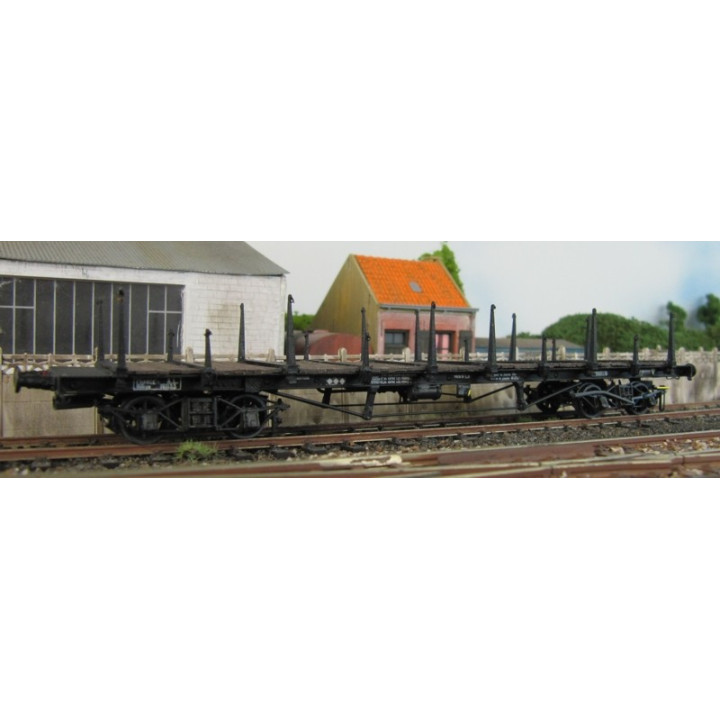 K231  Wagon plat à ranchers à bogies
