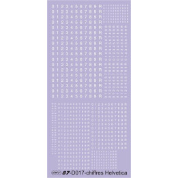 Chiffres Helvetica SNCF blanc