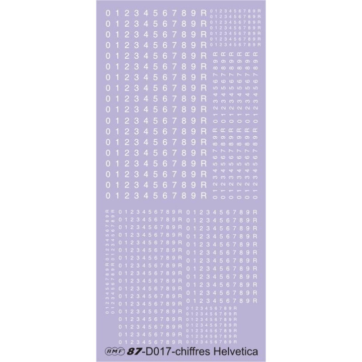 Chiffres Helvetica SNCF blanc
