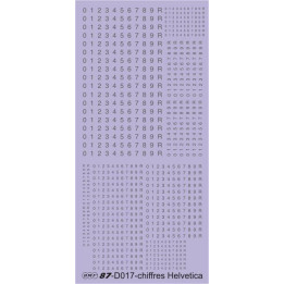 Chiffres Helvetica SNCF gris