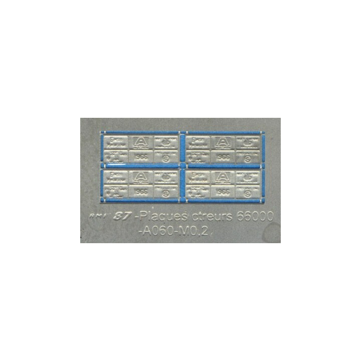 4 plaques constructeur pour BB66000/66400