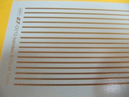 Bandes de 0,8 et 1mm couleur laiton
