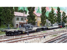 K220  Plat surbaissé à bogies ex-WD modèle court