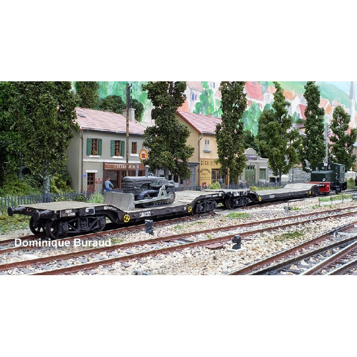 K220  Plat surbaissé à bogies ex-WD modèle court