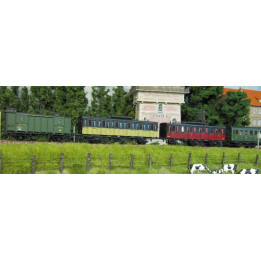 Lot de 5 voitures PLM + fourgon