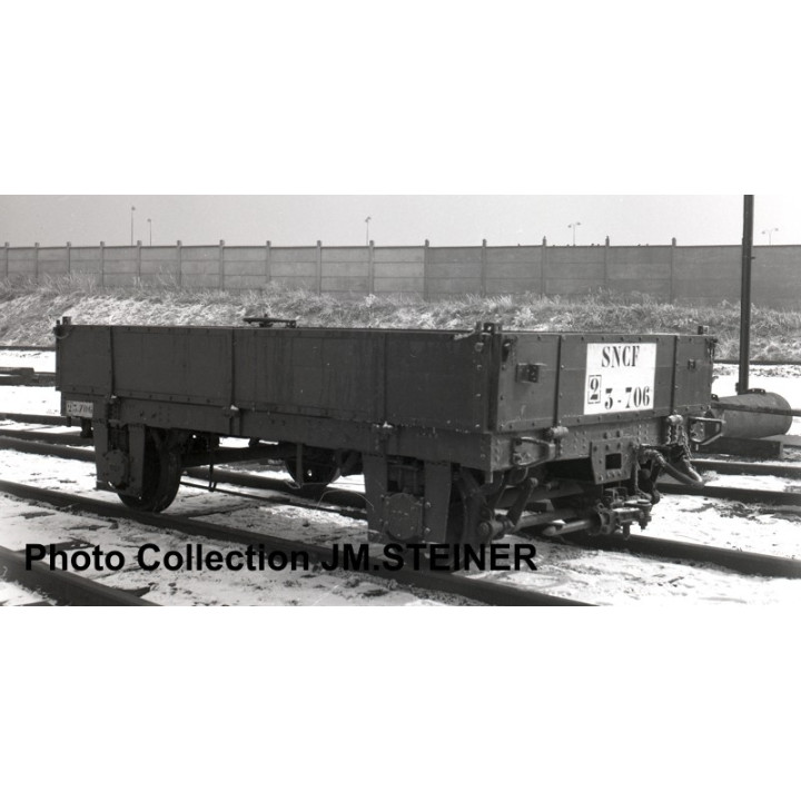 K284 2 wagonnets de draisine à ridelles en bois