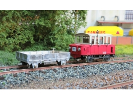 K283 2 wagonnets de draisine à ridelles en tole