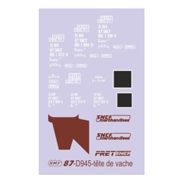 D945 déco wagon à bovins tête de vache