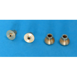 4 Pivots décolletés en laiton pour bogies AMF87