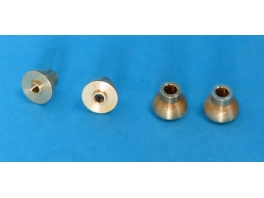 4 Pivots décolletés en laiton pour bogies AMF87