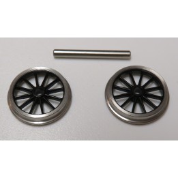 1 essieu de bissel à roues 12 rayons de 14mm