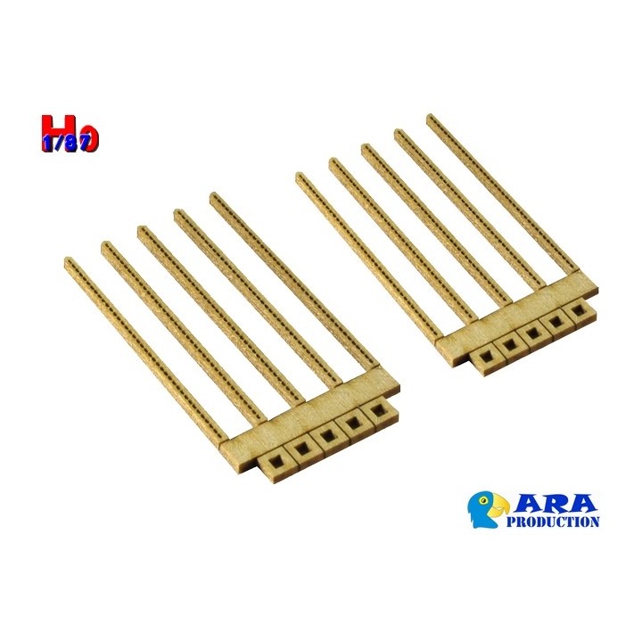 Set de 10 poteaux béton pour pancartes Ara