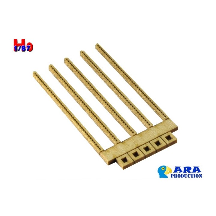 Set de 5 poteaux béton pour pancartes Ara