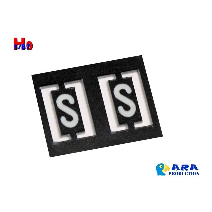 2 plaques S normale Ara