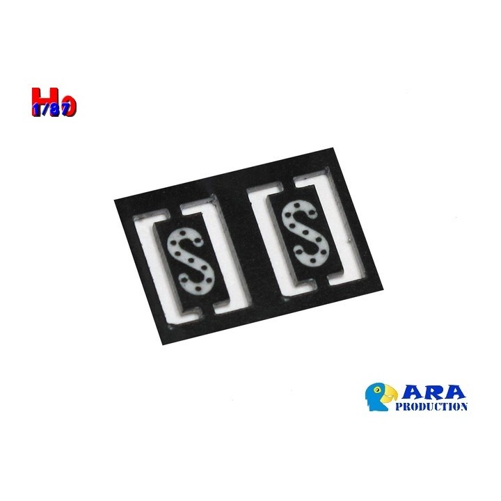 2 plaques S réfléctorisées Ara