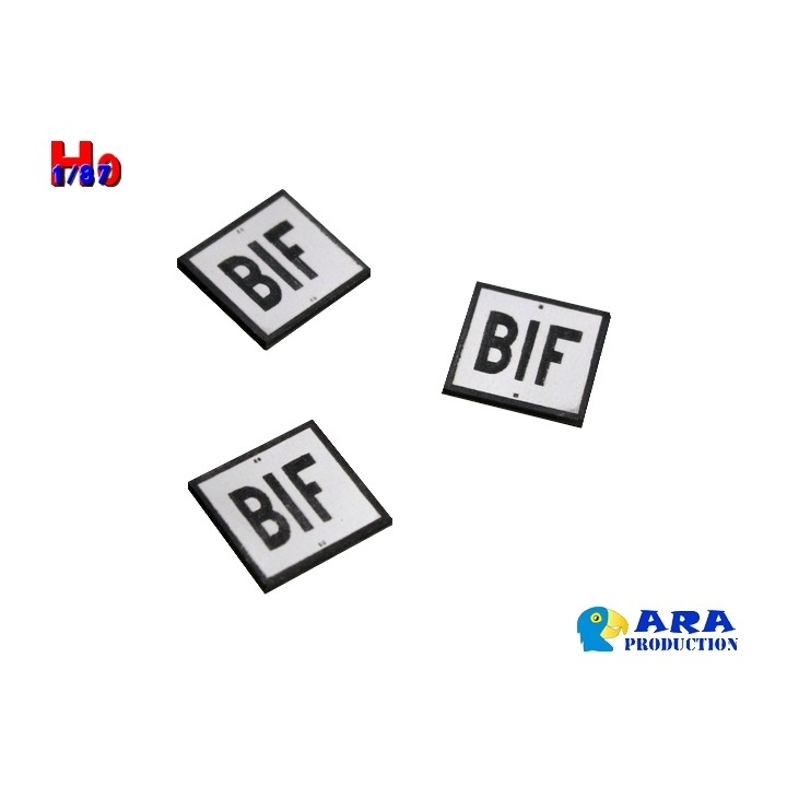 3 plaques BIF Ara