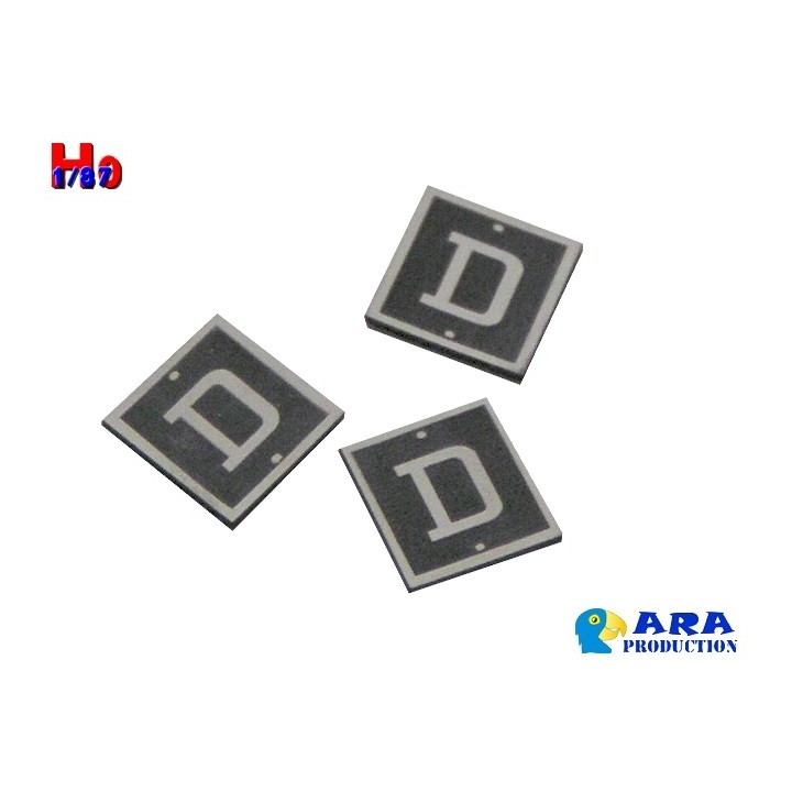 3 plaques D voie de dépôt Ara