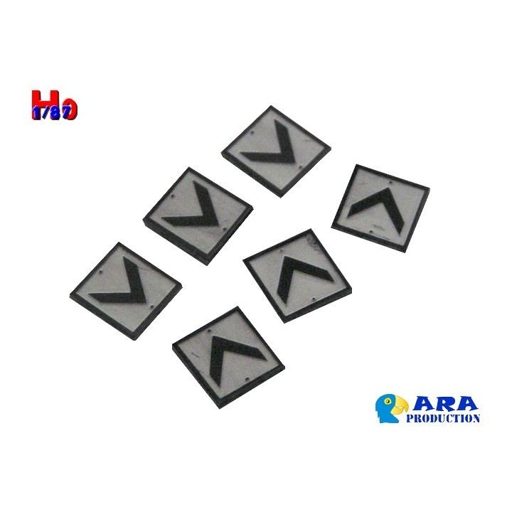 6 plaques CHEVRON Ara