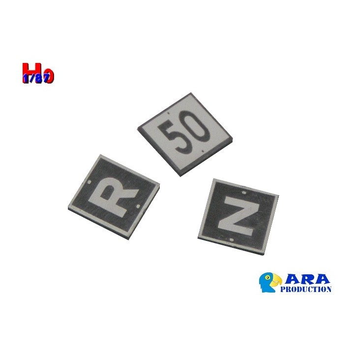 TIV 50 pancartes Z, R, 50