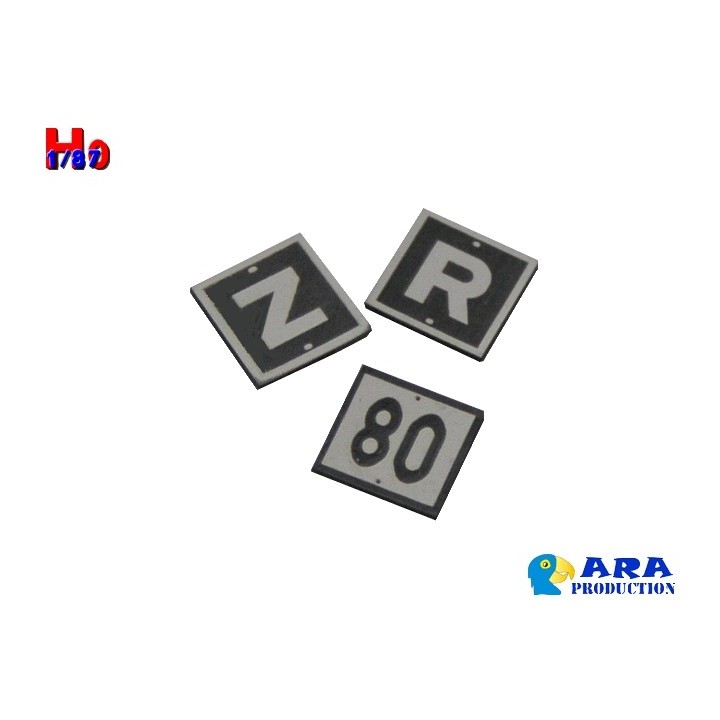 TIV 80 pancartes Z, R, 80