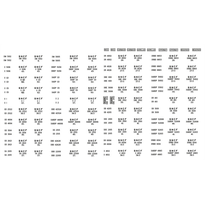 Planche n 1bis pour autorails