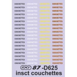 Decalcs "COUCHETTES"