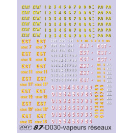 D030 Marquages vapeurs anciens réseaux Est, Etat, AL, PO