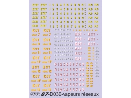 D030 Marquages vapeurs anciens réseaux Est, Etat, AL, PO