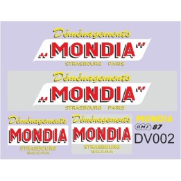 Déco Mondia pour camion démenagement