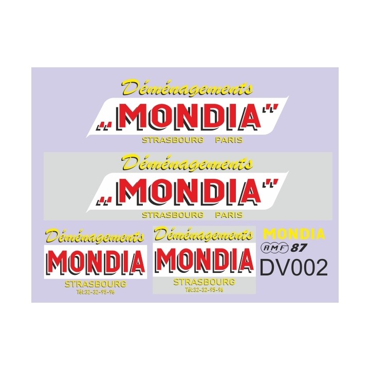 Déco Mondia pour camion démenagement