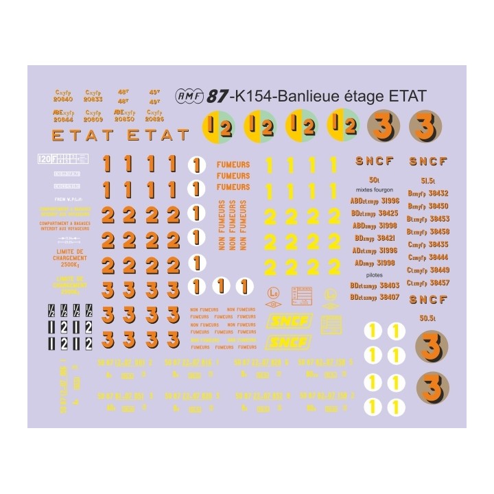 K154 Banlieue Etat à étages (tous types)