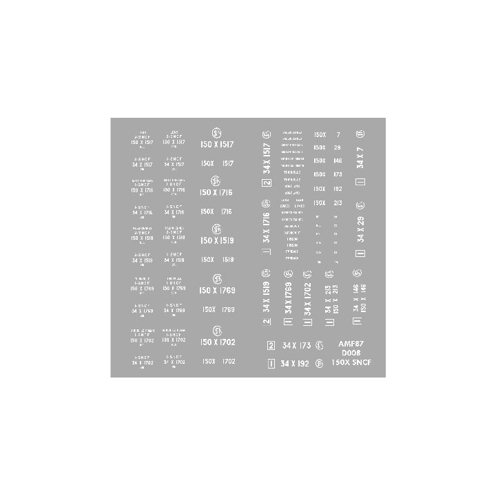 Immatriculations 150X-34X SNCF
