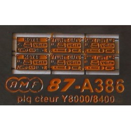 A386 6 plaques constructeur pour Y8000 et Y8400