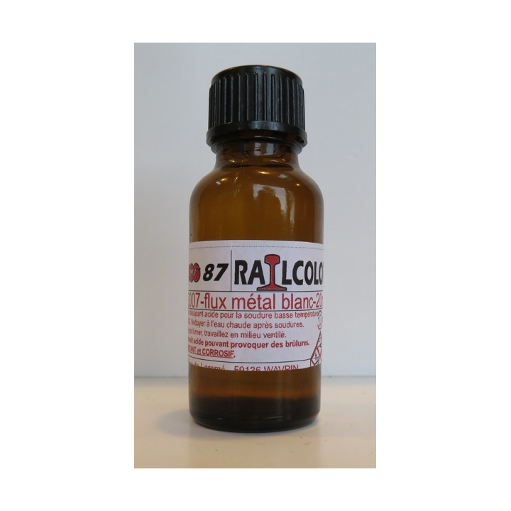 20ml de flux décapant spécial métal blanc avec pinceau applicateur