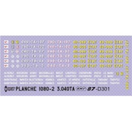 Immatriculations 3-040TA Ouest SNCF/ETAT