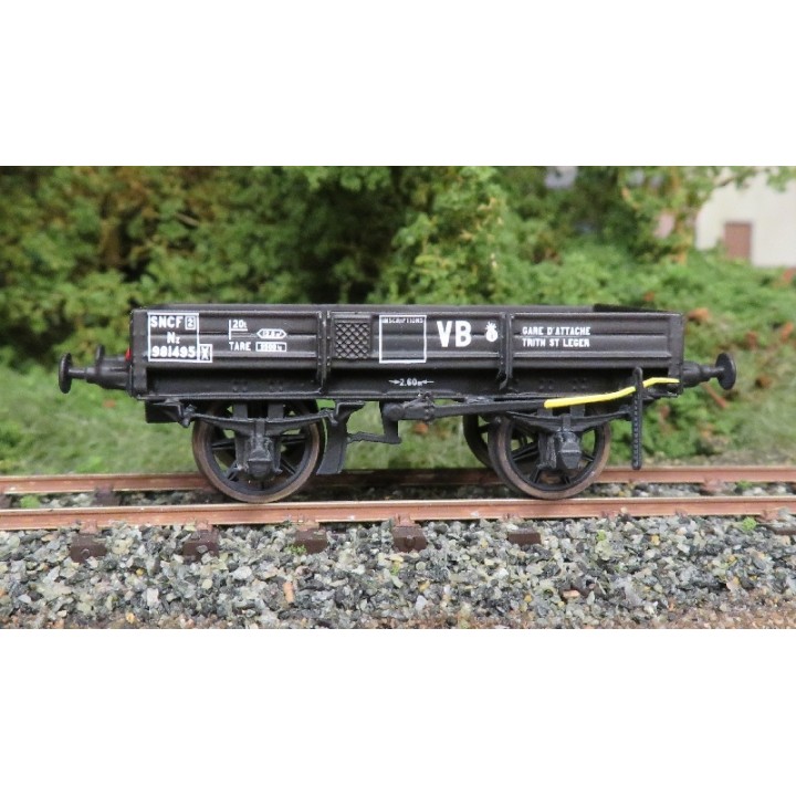 K309 Wagon plat à 2 essieux Nord de 4,60m en kit