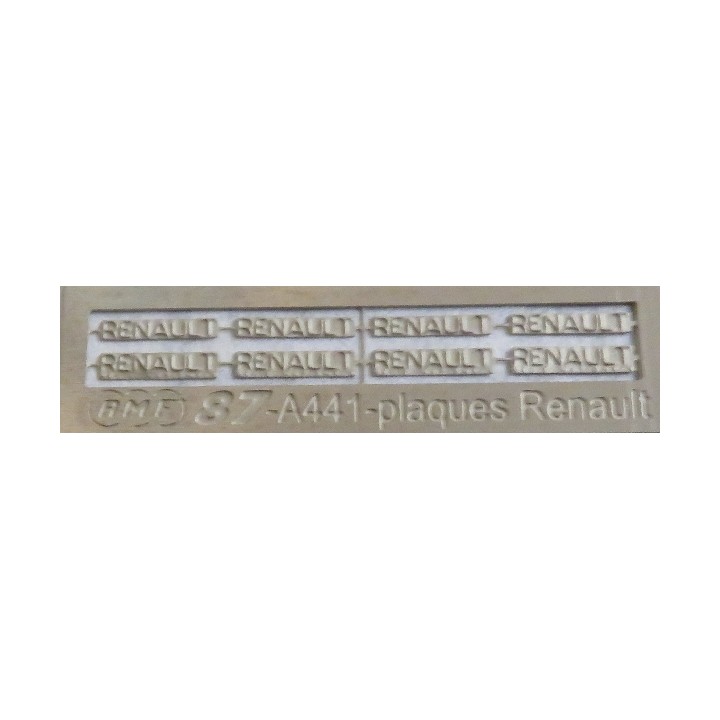 A441 plaques constructeur Renault pour autorails et locotracteurs
