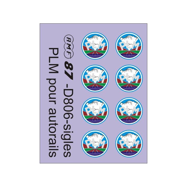8 monogrammes PLM Mer/Montagne pour autorails