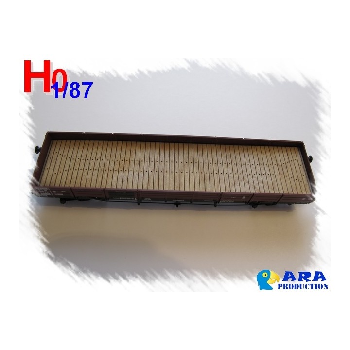 Plancher bois pour plat TP 6 ridelles REE