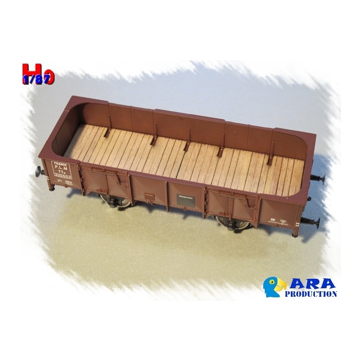 Plancher bois pour tombereau 4 portes PLM REE