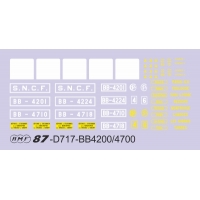 Planche de deco pour BB4200/4700 SNCF Piko