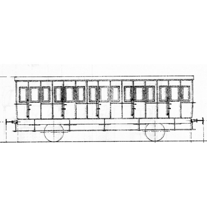 K167  Voiture Est 2 essieux portières et toilettes type B5