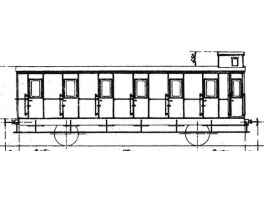 K168  Voiture Est 2 essieux portières, sans custodes, type C6f