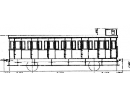 K169  Voiture Est 2 essieux portières, avec custodes, type C6f