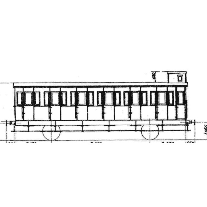 K169  Voiture Est 2 essieux portières, avec custodes, type C6f