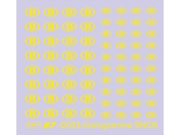 D033 monogrammes ( logo ) SNCB jaune